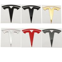 สติกเกอร์สติ๊กเกอร์ทดแทนโลหะสำหรับ Tesla Model 3 Y โลโก้ติดด้านหลังรถแทนที่ตราสัญลักษณ์