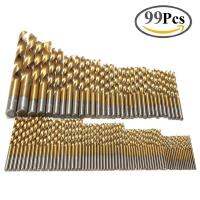 【CW】 NEW free ship 99pcs 1.5mm - 10mm Titanium Bits Coated Speed Bit Set Electrical Dril