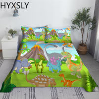 Cartoon Dinosaur 3D Printed Bed Sheet Set 23pcs Polyester Bed Flat Sheet With Pillowcase Bedding Gift for Boys Kids King Size