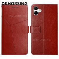 DKHORSING 2023ใหม่ปลอกสำหรับ Samsung Galaxy A05 A05S เคสโทรศัพท์หนัง PU กระเป๋าเงินแบบกลับด้านได้ A05s Samsung ที่วางตั้งแฟชั่นฝาหลัง SAMSUNGA05