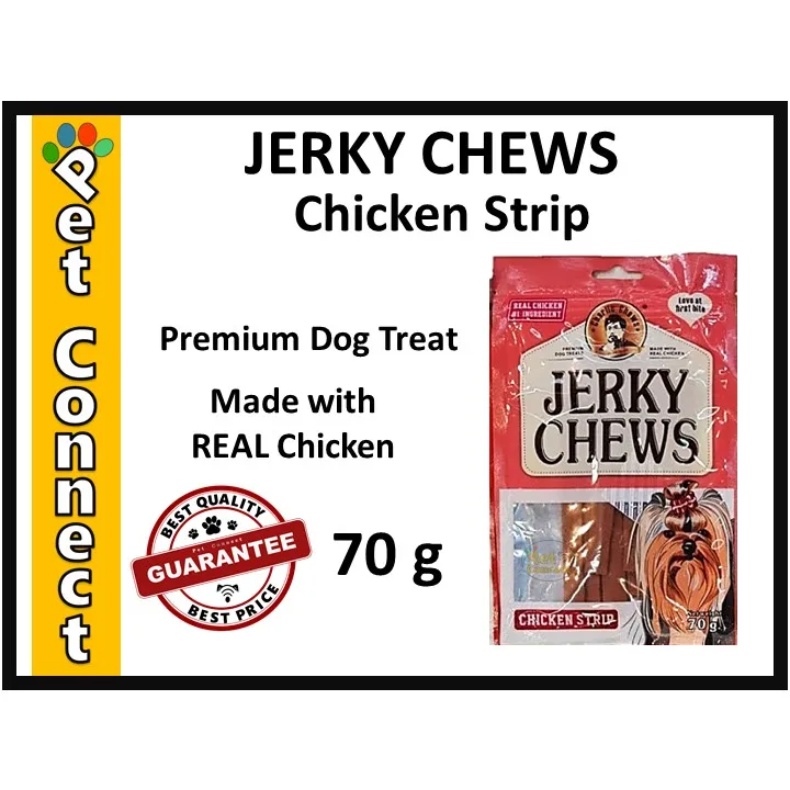 JERKY CHEWS Chicken Strip Jerky Treat for Dogs 70g Charlie Chews