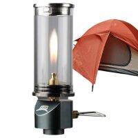 ◑ BRS Windproof เต็นท์ Butanes โคมไฟ BRS-55 Dreamlike Candlelight โคมไฟ Wickless Glass Shade เต็นท์ Light Burner อุปกรณ์เต็นท์