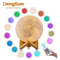 [DENGSUM] โคมไฟดวงจันทร์3มิติรีโมทชาร์จแบตได้16สีเปลี่ยนไฟกลางคืน Luna ไฟกลางคืนสำหรับเด็กเล็กคริสต์มาส