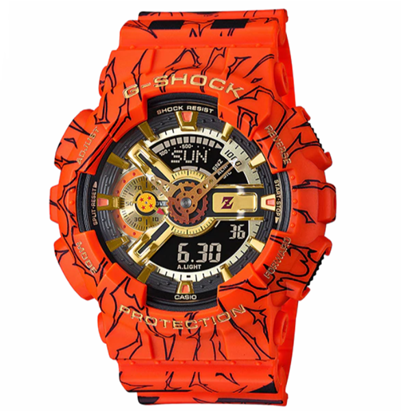 นาฬิกาข้อมือcasio-gshock-x-dragon-ball-z-collaboration-limited-รุ่น-ga-110jdb-1a4