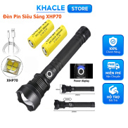 Đèn pin chống nước chiếu xa XHP70 KHACLE STORE Đèn bin siêu sáng pin trâu