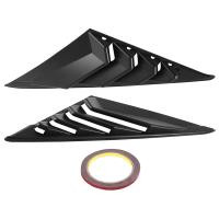 Black Rear Side Vent Quarter Window Louver Shutter Cover Trim for 2021-2023