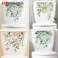 LIZHOUMIL สติ๊กเกอร์ห้องน้ำดอกไม้สติกเกอร์ติดฝาติดในห้องน้ำสติกเกอร์ติดผนังห้องน้ำศิลปะบนผนัง3มิติสำหรับตกแต่งห้อง