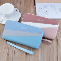 Double Zipper Long Patchwork PU Letter Purses and Handbags Fashion Luxury Designer Clutch Bag Wallets for Women