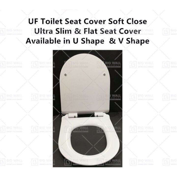 UF020D Heavy Duty Toilet Seat Cover Soft Close Ultra Slim & Flat Seat