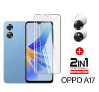 กระจกนิรภัยสำหรับ OPPO A17 A7/A5s กระจกเทมเปอร์ A12 A9ฟิล์มปกป้องหน้าจอ A31 2020 + OPPO ป้องกันหน้าจอเลนส์ปกป้องหน้าจอ A17K A15S A15 2IN1 A16K ได้