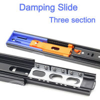 45mm Wide Drawer Slide Rail Super Smooth&amp;Quiet Extra-thick Three-section Soft Closing Ball Bearing Slide Rail for Hardware