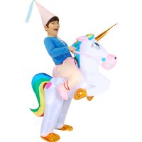 Kids Halloween Party Cosplay Costumes Walking Mascot Animal Dinosaur Unicorn Alien Inflatable Costumes for Children Boy Girl