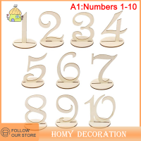 Shao 10pcs 1-10/11-20 wooden Table NUMBERS set with BASE Birthday Wedding PARTY