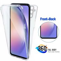 ฝาครอบกันกระแทกสองด้าน360 ° เหมาะสำหรับ Samsung Galaxy A54สว่างพีซี5กรัม + เคสป้องกันฝาเต็มรูปแบบ TPU Samung A14 4G A34 A 54 34