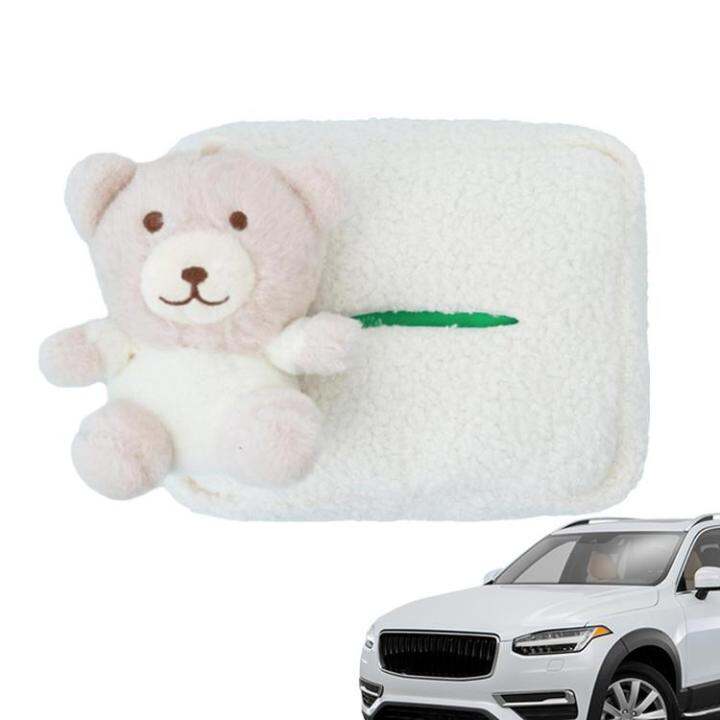 cute-car-tissue-holder-outdoor-camping-napkin-holding-bag-decorative-outdoor-napkin-holding-bag-facial-paper-storage-case-plush-cartoon-animal-toilet-paper-holder-for-bedroom-dressers-intelligent