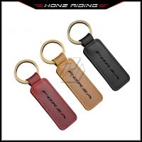 For Honda Forza 125 250 300 Scooter Motorcycle Cowhide Keychain Key Ring