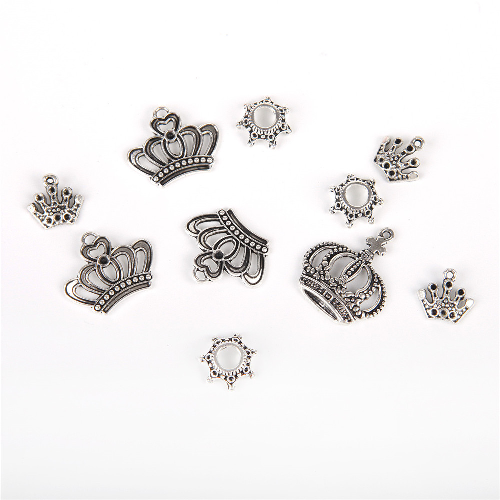 50g Tibetan Silver Mixed Charms Pendants For DIY Jewelry Making Craft Findings 
