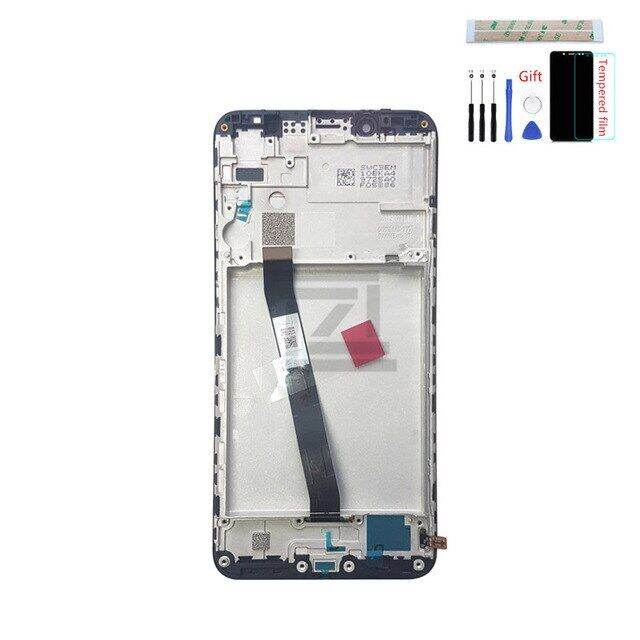 อะไหล่ชิ้นส่วนจอสัมผัสแอลซีดีของเครื่องแปลงดิจิทัลสำหรับ-xiaomi-redmi-7a-มีกรอบสำหรับซ่อมจอแสดงผล7a-redmi
