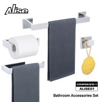 Bathroom Accessories Set Mirror polished Wall Mounted Toilet Roll Paper Holder Robe Hook Hanger Towel Rail Rack Ring Hardware