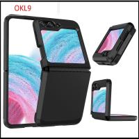 OKL9 พีซีทีพียู สำหรับ Z flip 5 Case บานพับแบบบานพับ ป้องกันการกระแทก ฝาปิดโทรศัพท์ ของใหม่ ป้องกันปกป้องปกป้อง ตัวป้องกันโทรศัพท์มือถือ สำหรับ Samsung Galaxy Z Flip5 โทรศัพท์สำหรับโทรศัพท์