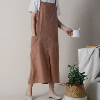 Korean Version Japanese Style Apron Waterproof Bib Simple Lady Daily Wear Apron Simple Lady Coffee Shop Cooking Kitchen Apron