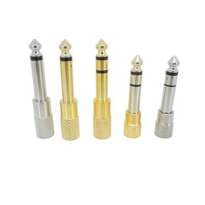 Headphone Adapter 6.35 mm Male to 3.5 mm Female mono stereo connector Jack Converter Audio Plug Gold Plating Power Amplifier p1