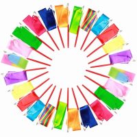 【YF】 2/4/6m Colorful Gym Ribbons Baton Dance Ribbon Rhythmic Artistic Gymnastics Tape Streamer Twirling Rod Rainbow Stick Training