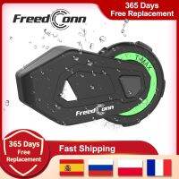 FreedConn T-MAX M Waterproof Motorcycle Helmet Buletooth 5.0 Music Headset Motorbike FM Large Knob Headphone 2 in 1 Earphone