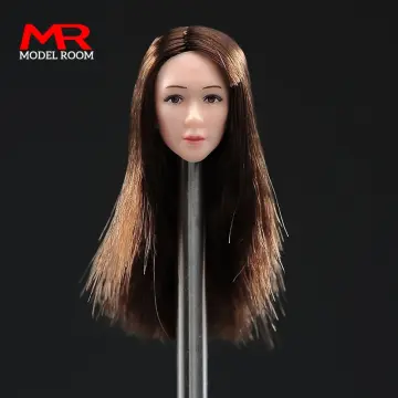 1/12 Beauty Anime Girl Head Sculpt Carving Model for 6 inches