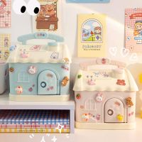 Kawaii Piggy Bank Anime Cartoon Cute Square Money Boxes Piggy Bank with Lock and Key for Notes Children Xmas New Year Toys Gift
