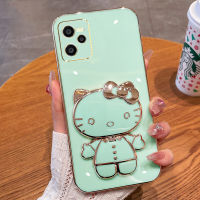 เคสโทรศัพท์สำหรับ Realme C53 C35ฝาหลัง3มิติที่มีตัวยึดกระจก