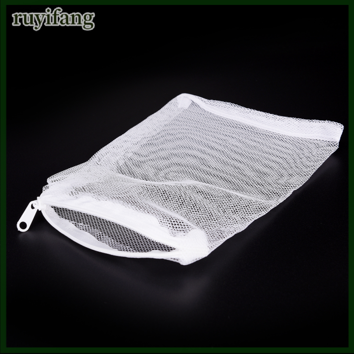 ruyifang-2ชิ้นถุงกรองสื่อ20x15ซม-ใช้ซ้ำได้ตู้ปลาบ่อตาข่ายถุง
