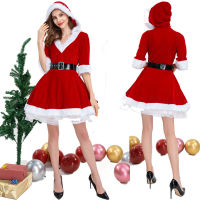 พร้อมส่งในไทย CP86.1 L-XL Plus Size ชุดคริสต์มาส ซานตาครอส ซานต้า แซนตี้ Dress for Santa Santy Suit Christmas Santa Claus Costumes Festival Cosplay Fancy Outfit