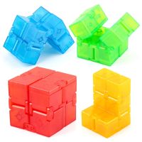 Children Adult Fidget Toys Infinity Magic Cube Square Puzzle Toys Relieve Stress Funny Hand Game Anti-Stress Decompression Toy Brain Teasers