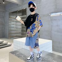 Boys suit in the summer of 2023 the new cuhk children summer handsome boys stylish two-piece summer with short sleeves