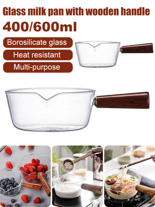 ฟรีเรือ-400มิลลิลิตร-600มิลลิลิตรหม้อนมแก้วที่มีด้ามไม้-borosilicate-แก้วนมกระทะทนความร้อนกระทะสำหรับเตาเซรามิกครัวเครื่องมือ