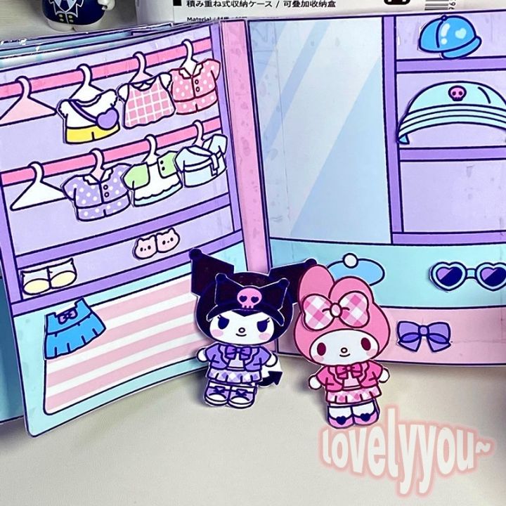 ewyn-diy-sanrio-ของเล่นแฮนด์เมด-หนังสือของเล่นซานริโอ้-แฮนด์เมด-กึ่งสําเร็จรูป-แต่งตัวเกม