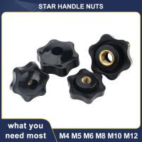 [HOT 2023] M4 M5 M6 M8 M10 M12คู่มือตัวหนีบแหวนสกรู Knob Handle พลัม Bakelite มือกระชับด้าย Star สีดำ Thumb หนีบผ่านถั่วตาบอด