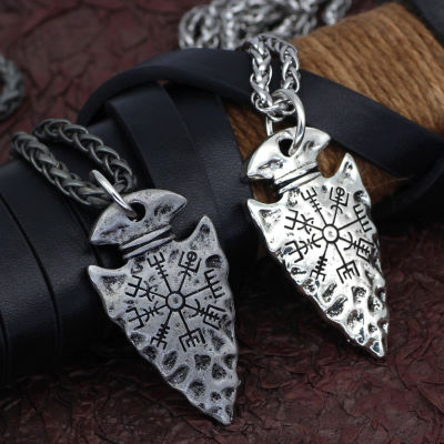 Men Nordic Viking Talisman Viking Necklace MenNecklace Compass Pendant