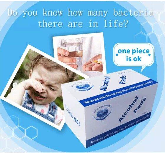 SL. 100 Pcs Disposable Alcohol Disinfection Tablets Outdoor First Aid