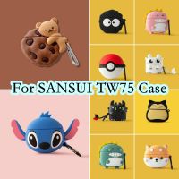 READY STOCK!  For SANSUI TW75 Case Funny cartoons styling for SANSUI TW75 Casing Soft Earphone Case Cover