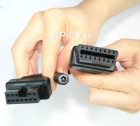 JSP สายแปลง สายพ่วง หัวแปลง MITSUBISHI  OBD1  12 Pins เป็น OBD2 16 pins สำหรับต่อ เครื่องสแกนรถยนต์ที่รองรับระบบOBD1 ที่สามารถสแกนรถมิตซู Mitsubishi ปลั๊ก12pinsได้