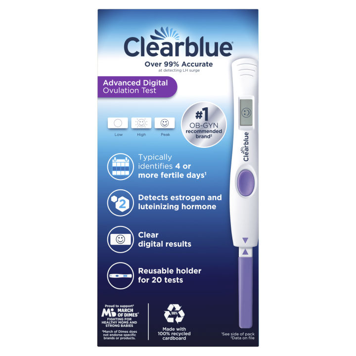 ชุดทดสอบการตกไข่แบบดิจิตอล-clearblue-ovulation-20-tests