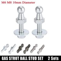 X Autohaux 2pcs 10mm M6 M8 Universal Boot Bonnet Lift Support Gas Strut End Fitting Ball Pin Joint Valve Spring Holders Accessor