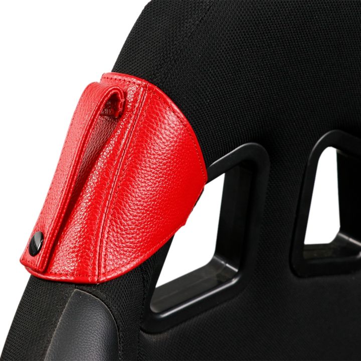jdm-racing-bucket-seat-belt-holder-protector-หนังแท้สำหรับเจ้าสาว-recaro-sparco-takata