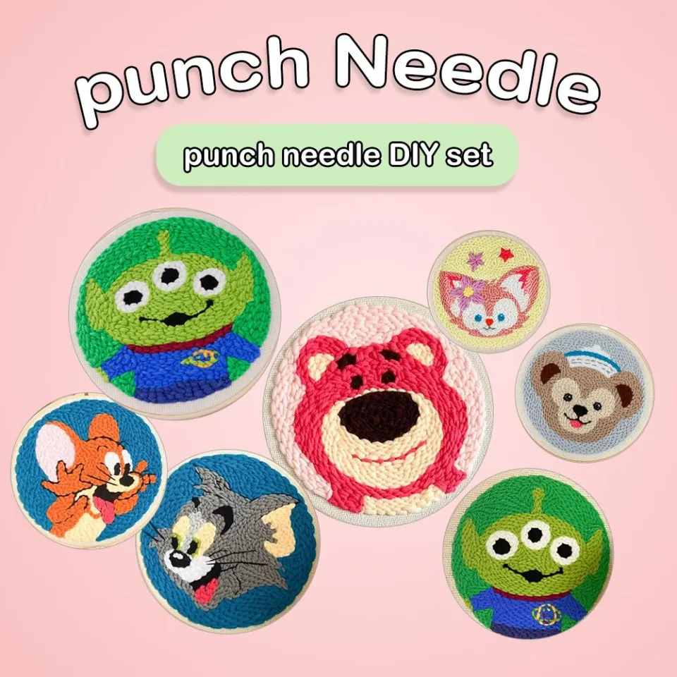 Magic Needle For Embroidery Punch Needle Kit Cute Animal Poke Embroidery  Kid Funny Easy DIY Play Craft Sweing Set For Beginner