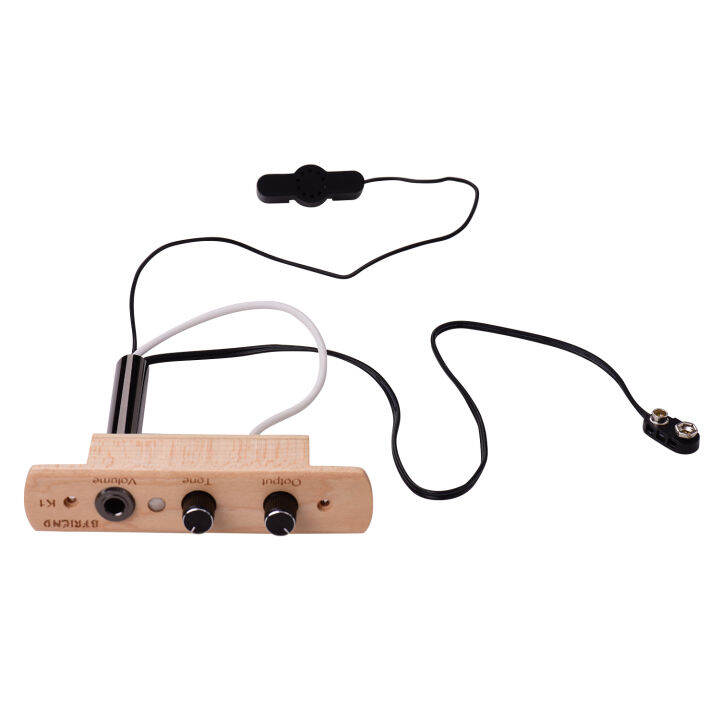 Cajon Drum Sound Hole Pickup Microphone Pickup System for Box Drum with Tone Volume Control 6