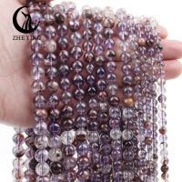 Zhe Ying ขายส่ง 6/8/10mm Amethyst Purple ghost สร้อยข้อมือลูกปัดรอบหินธรรมชาติ Healing คริสตัลอัญมณี Amethyst Purple Phantom ระดับ 1 ลูกปัดสำหรับเครื่องประดับทำ