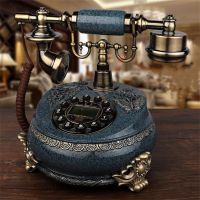 No handsfree 1 Rotary Dial Telephone Retro Old Fashioned Landline Phones With Classic Metal Bell, Touch Dial Fixed Phone For Home Office