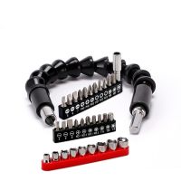 105 Degree Right Angle Drill Attachment and Flexible Angle Extension Bit Kit for Drill or Screwdriver 1/4 quot; Socket Adapter Tools